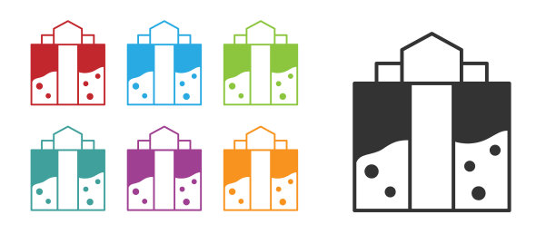 黑色矿坑入口图标孤立在白色上图片下载