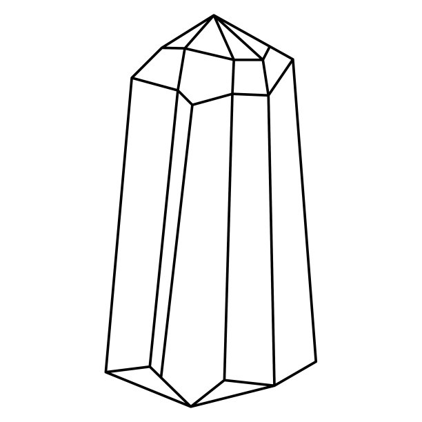 水晶轮廓极简图标线性符号图片下载