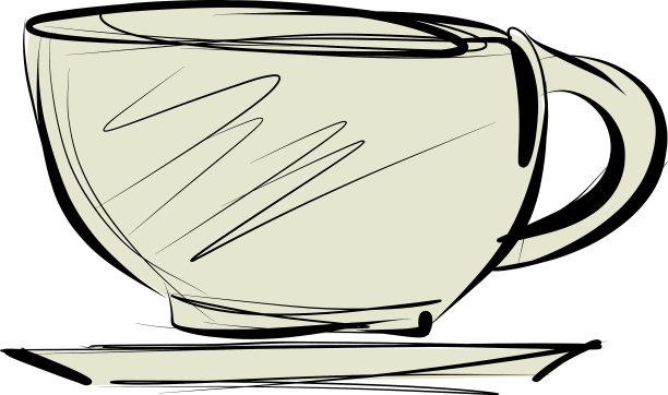 咖啡杯或马克杯的素描图片下载