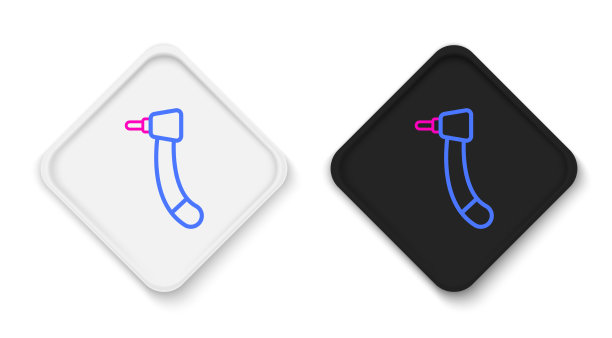 线齿钻图标孤立在白色背景图片下载