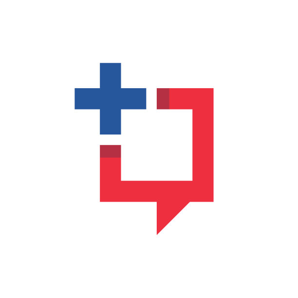 美式健康聊天标志概念图片下载