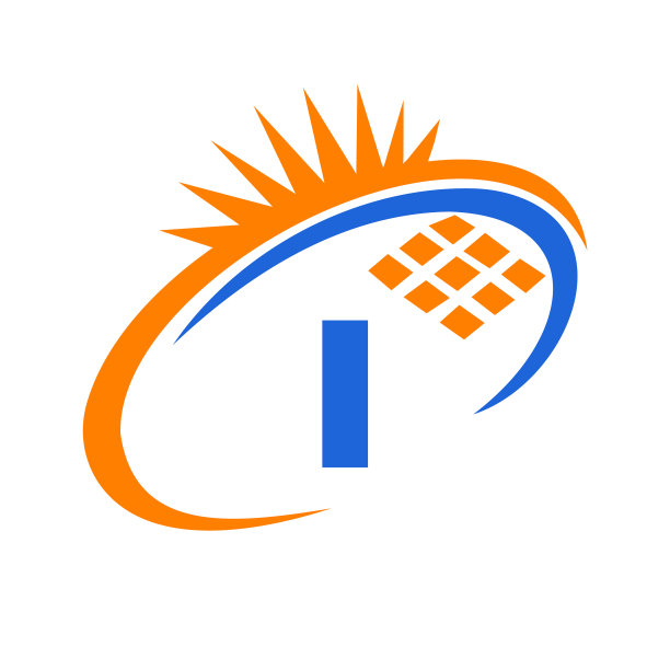 字母I内太阳能电池或太阳能电池板能源图片下载