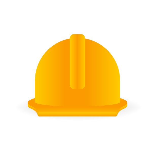 黄色头盔在白色背景孤立图片下载