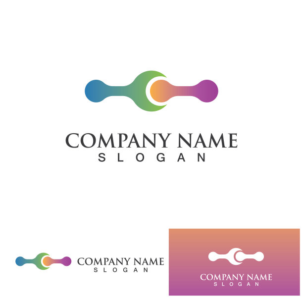 分子DNA标志模板矢量插图图片下载