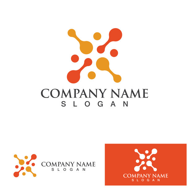 分子DNA标志模板矢量插图图片下载