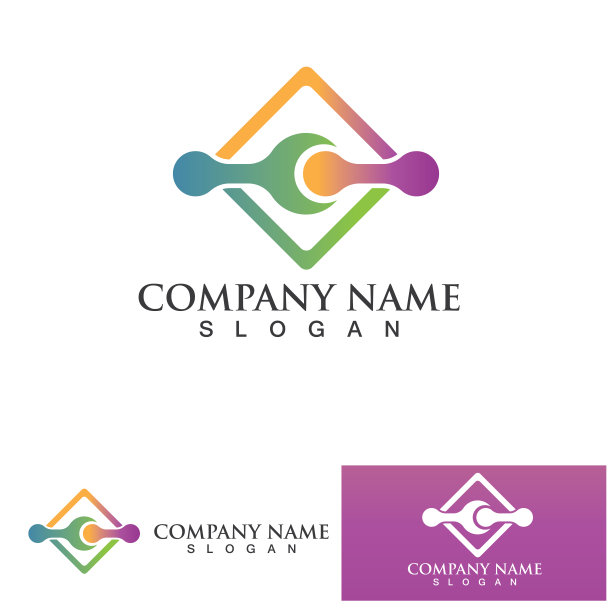 分子DNA标志模板矢量插图图片下载