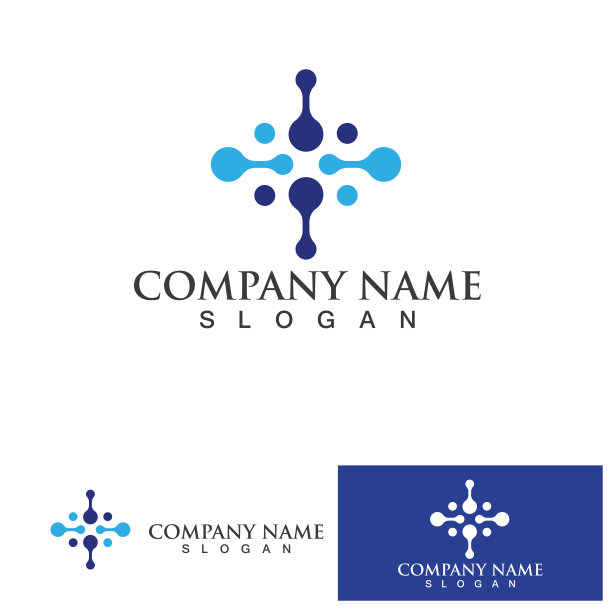 分子DNA标志模板矢量插图图片下载