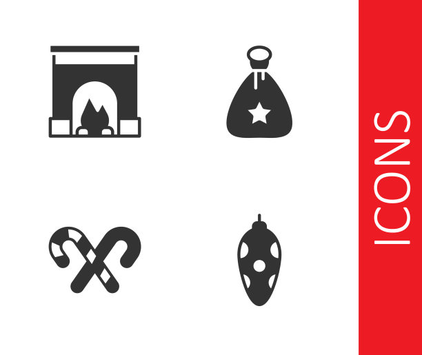 设置圣诞玩具室内壁炉糖果手杖图片下载