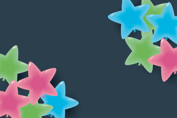 星形气球的背景插图图片下载