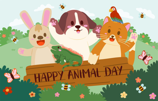 班纳丛林动物在森林里图片下载