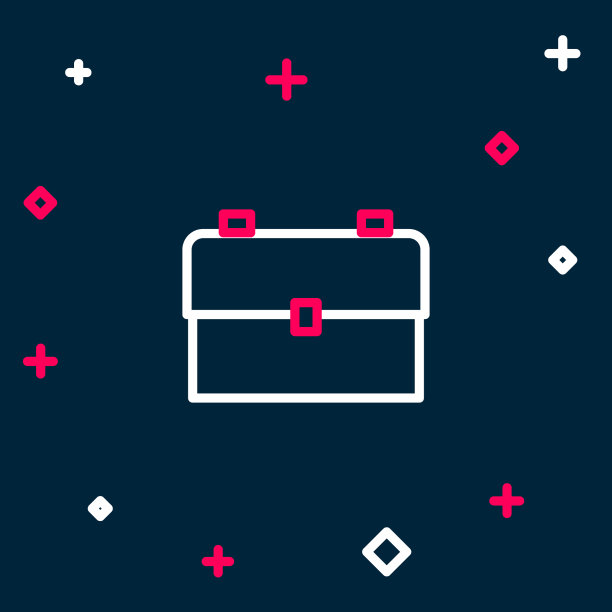 线学校双肩包图标孤立在蓝色图片下载