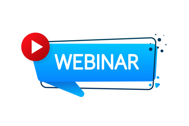 直播网络研讨会横幅在平面风格的白色图片下载