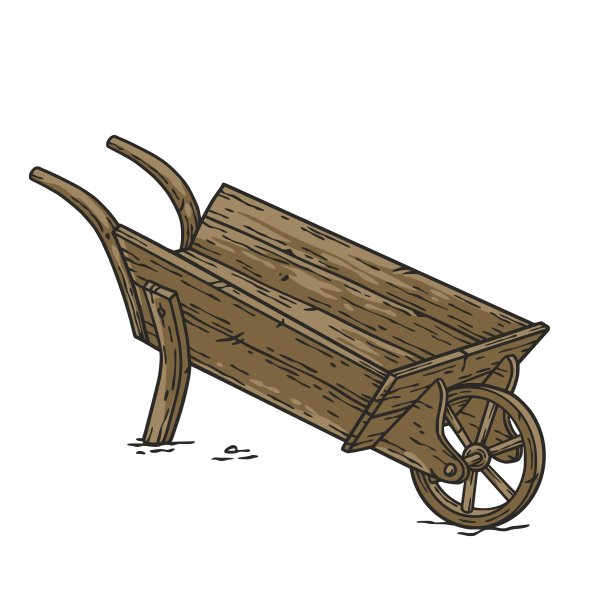 复古复古的秋季木制乡村蔬菜车图片下载