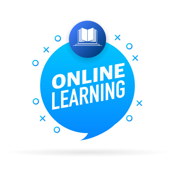 在线学习标志横幅概念设计图片下载