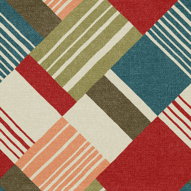 地毯无缝纹理对角条纹图案，民族织物，垃圾背景，波西米亚风格的图案，3d插图图片下载