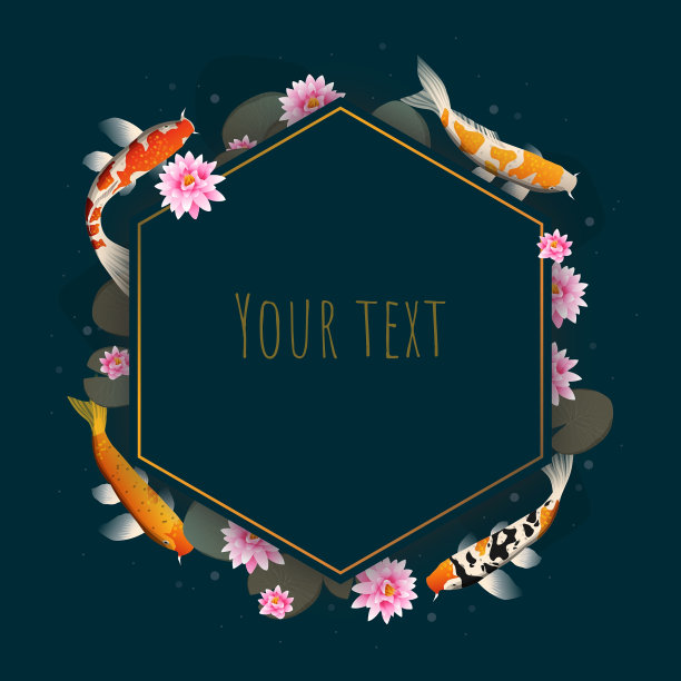 锦鲤标志和符号向量图像。图片下载