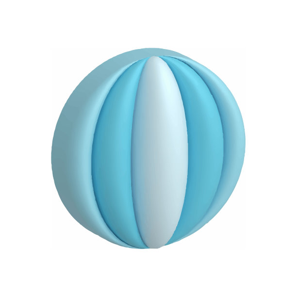 3d沙滩球图标在夏天。球隔离图片下载