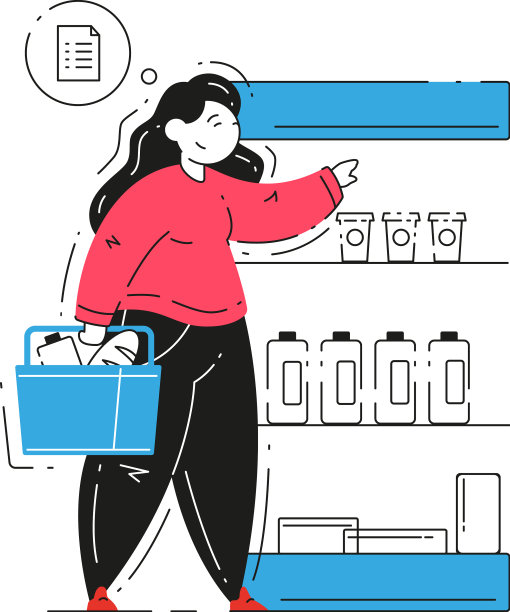 妇女在冰箱前挑选乳制品图片下载