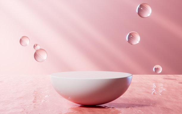 带光影的空舞台，3d渲染。图片下载