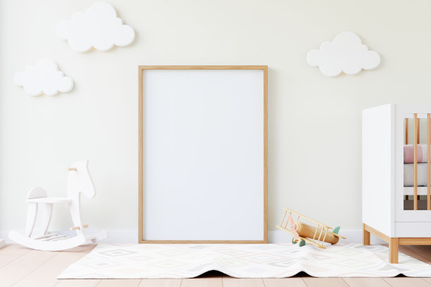 托儿所数字模型，框架模型。框架模型3D渲染。图片下载