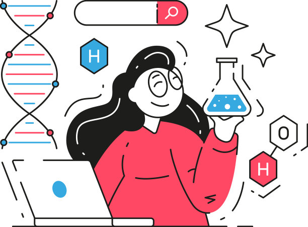 做科学研究实验的女化学家图片下载
