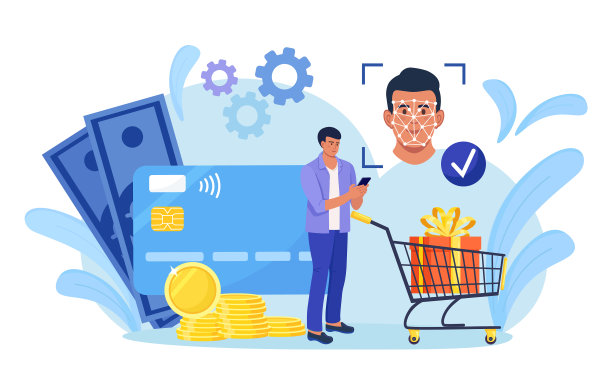 男子使用人脸识别技术进行支付图片下载