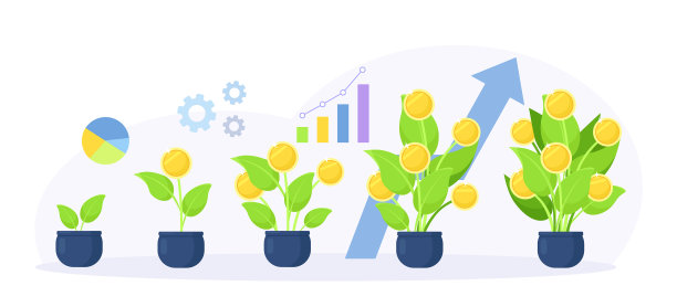 阶段在花盆中种植钱树金币图片下载