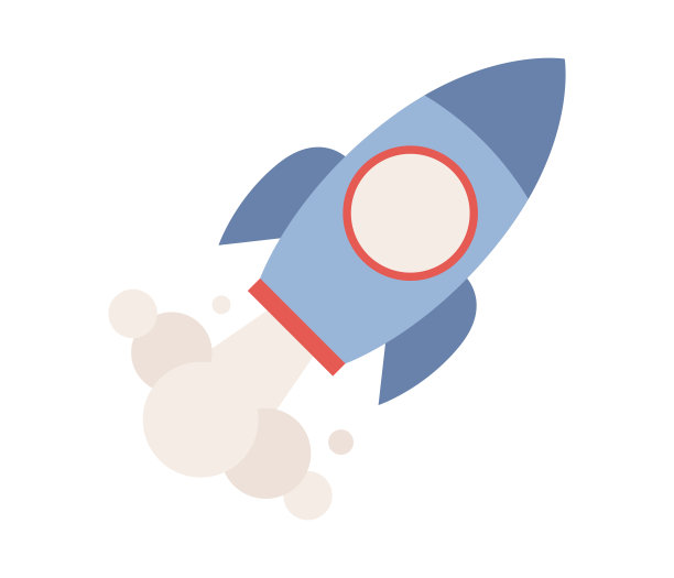 火箭图标。太空旅行。飞船发射。创业，空间，经营理念。矢量平面插图图片下载