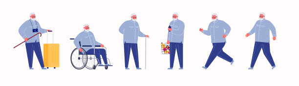 孤独的退休老人，白发苍苍，戴着眼镜，留着胡子。在充分成长，手势，姿势，情况，场景。图片下载