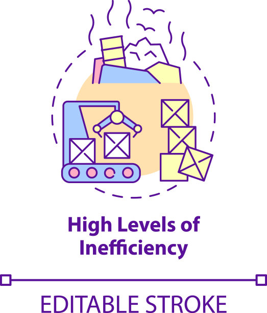 高水平的低效率概念图标图片下载