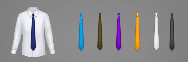 男士白衬衫配长袖领带图片下载