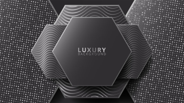 黑色背景。摘要深色奢华背景矢量eps 10具有波浪闪亮闪光和随机色彩半色调效果。优雅，现代，简约，旗帜，广告，墙纸，封面的潮流。图片下载