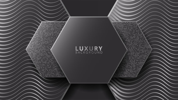 黑色背景。摘要深色奢华背景矢量eps 10具有波浪闪亮闪光和随机色彩半色调效果。优雅，现代，简约，旗帜，广告，墙纸，封面的潮流。图片下载