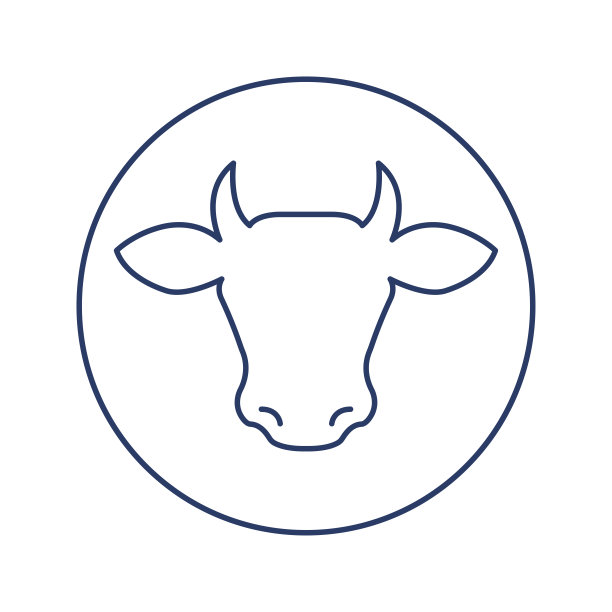 奶牛头部乳制品图标向量图片下载
