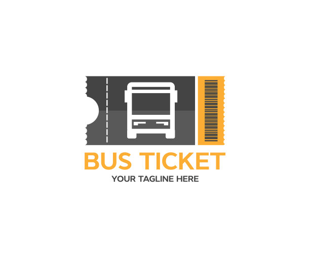 公交车票黄色扁平设计，带有条形码。通过公共汽车矢量设计和插图象征公共汽车车票和旅行的卡片。图片下载
