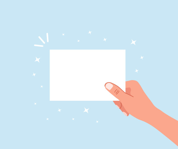 手握空白名片的人图片下载