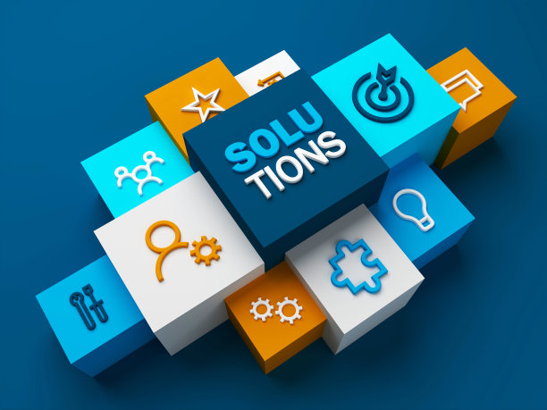 3D渲染解决方案业务概念图片下载