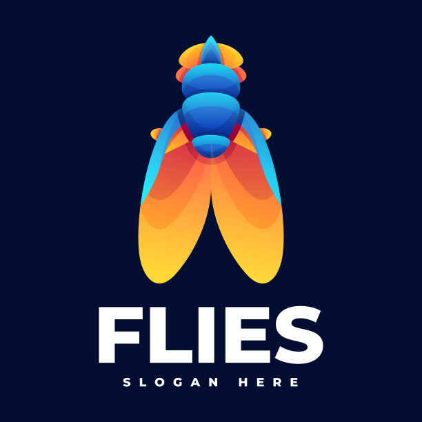 Logo飞渐变彩色风格图片下载