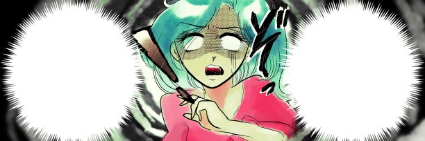 恐怖插图与一个美丽的70年代的手jo漫画蓝色头发的女孩害怕和尖叫。图片下载