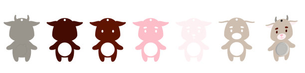 可爱的山羊糖果装饰分层纸装饰图片下载