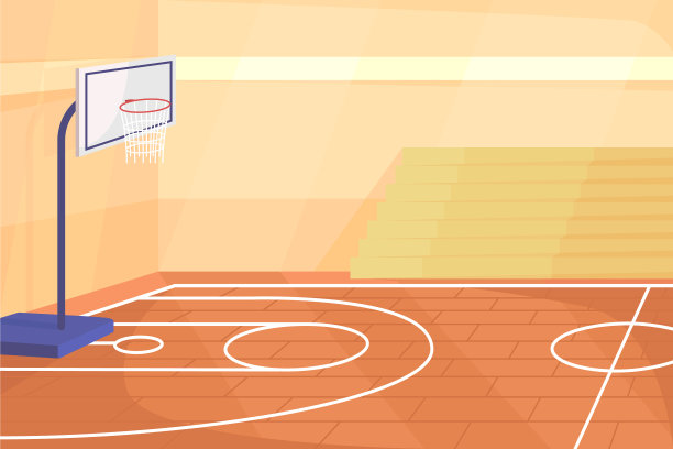 学校体育馆平面色图片下载