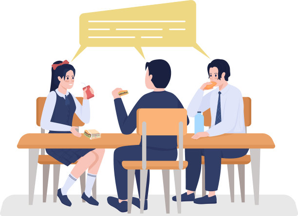 在校学生午餐半平色图片下载