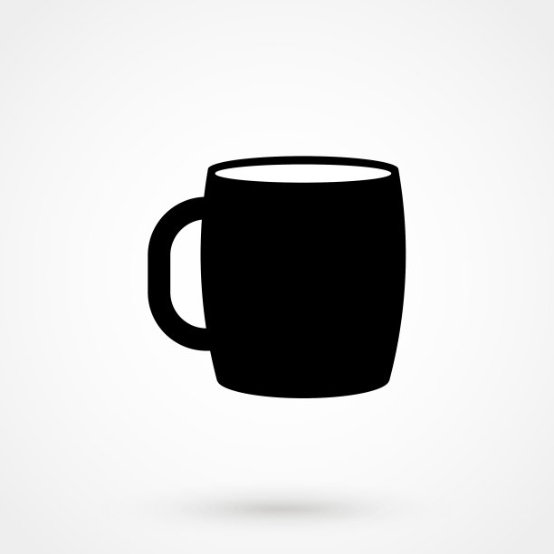 白色背景的杯子图标图片下载