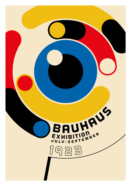 包豪斯风格的抽象海报图片下载