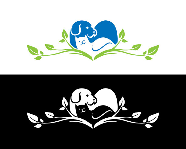 自然爱犬标志设计图片下载