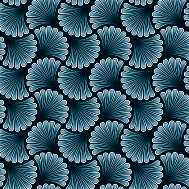 波浪花无缝背景图片下载