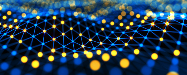 未来数字区块链背景。摘要连接技术与数字网络。大数据和通信技术的3d插图。图片下载