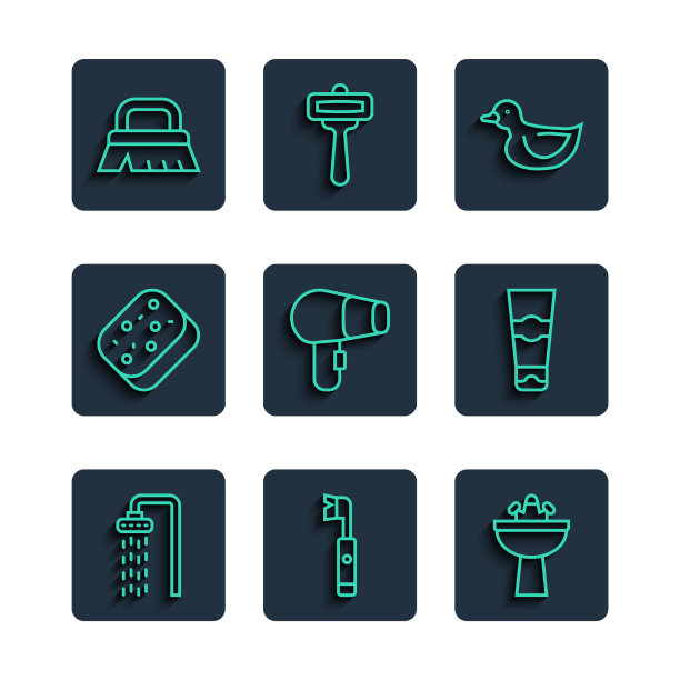 集线淋浴电动牙刷洗脸盆图片下载