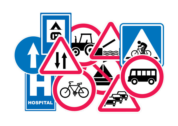交通标志的旗帜图片下载