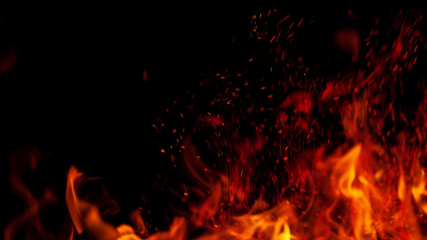 抽象的背景与明亮的火焰的边界图片下载